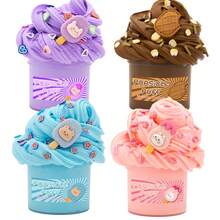 1 件 70 毫升冰淇淋香味黄油史莱姆玩具套装，适合男孩和女孩，超柔软不粘，专注于缓解压力 DIY 惊喜史莱姆，适合生日礼物和派对礼物 - 彩色 - 查看 1