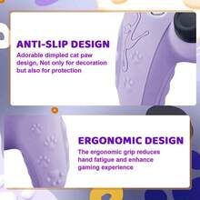 5个手柄保护套，硅胶可爱猫咪摇杆帽+5个手柄外壳+贴纸，兼容5 - 彩色 - 查看 6