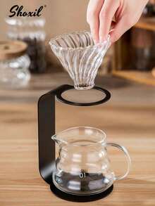 shoxil 1 قطعة حامل قهوة معدني عتيق - حامل عالمي لمصفاة الصب والفلاتر الزجاجية - ملحق صانع القهوة بالتنقيط من الدرجة المهنية لل- Chemex (قاعدة ثابتة ، بناء من الحديد مقاوم للصدأ) - حامل كوب الفلتر - مشاهدة 5