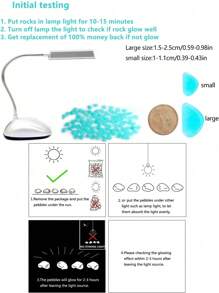 50/300/500 pièces Pierres qui brillent dans le noir de 1 yard, pierres lumineuses pour aquarium, jardin, jouets d'archéologie, pierres fluorescentes