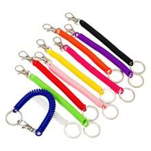 10pcs/2pcs/1pc Colorful Spiral Keychain Phone Cord Anti-Loss Lanyard EVA Spring Retractable Rope Strap Key Ring, Anti-Loss Rope, Bag Phone Lanyard - Multicolor - View 5