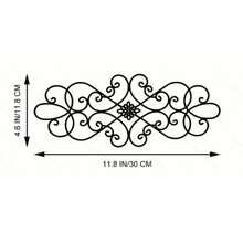 1 pieza Arte de pared metálico con rollo rústico, escultura de hierro floral hecha a mano, decoración de pared vintage grande, adecuado para casa de campo, dormitorio, sala de estar, interior y exterior