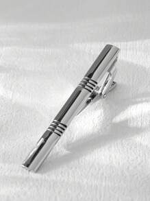 1/4 PCS Tie Tack Pins Tie Clips For Men Father's Day/Valentine's Day Gift Silver Necktie Bar Pinch Clip Set 2.3 Inch Metal Clasps Business Professional Fashion Designs