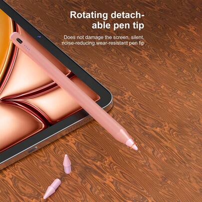 适用于 iPad (A16) 11 英寸第 11 代（2025 年款）的触控笔，带 LED 电源指示灯，兼容 2018-2025 年款 iPad，笔尖可更换设计，兼容 iPad 第 6 代 9.7 英寸，配备 Type-C 充电线，兼容 iPad 第 10 代，在 iPad 第 9 代上双击触控笔顶部即可开/关机。