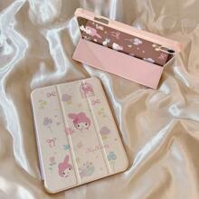 Sanrio 1 pieza Funda protectora clásica de espejo rosa compatible con iPad 11 2025/10.9/Air4/5/6/7 2025/10.2/Pro 11/10th/9.7/10.5, con función de suspender/activar