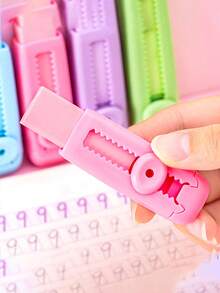 Retractable Push Erasers For Students, Clean, No Residual, Flexible.Suitable For Study, Painting, Office Work. Small And Exquisite, Easy To Carry Back To School, For Middle School Office College Adult Girl And Boy Back To School(Multiple Colors Available),Back To School,School Supplies,School Supplies