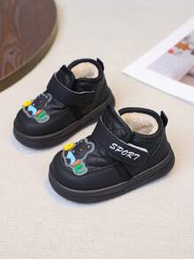 Kleinkind Winter Schuhe, Kinder Schneestiefel, Jungen/Mädchen thermisch gefütterte Stiefeletten, rutschfeste weiche Sohle, Winter