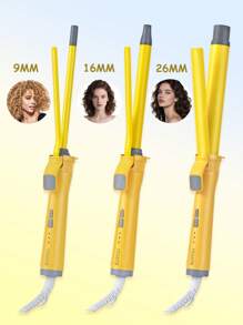 CRASTS 9mm/16mm/26mm Multi-Diameter Curling Iron, 3 Heat Settings, Fast Heating, Big Wave Wool Curl Hair Styler, Suitable For Home Use, Great Gift - EU C Type Plug(220-240V) - View 3