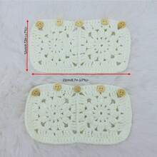 onEternal Handmade Crochet Puff Steering Wheel Cover And Seatbelt Cover Car Decor Set