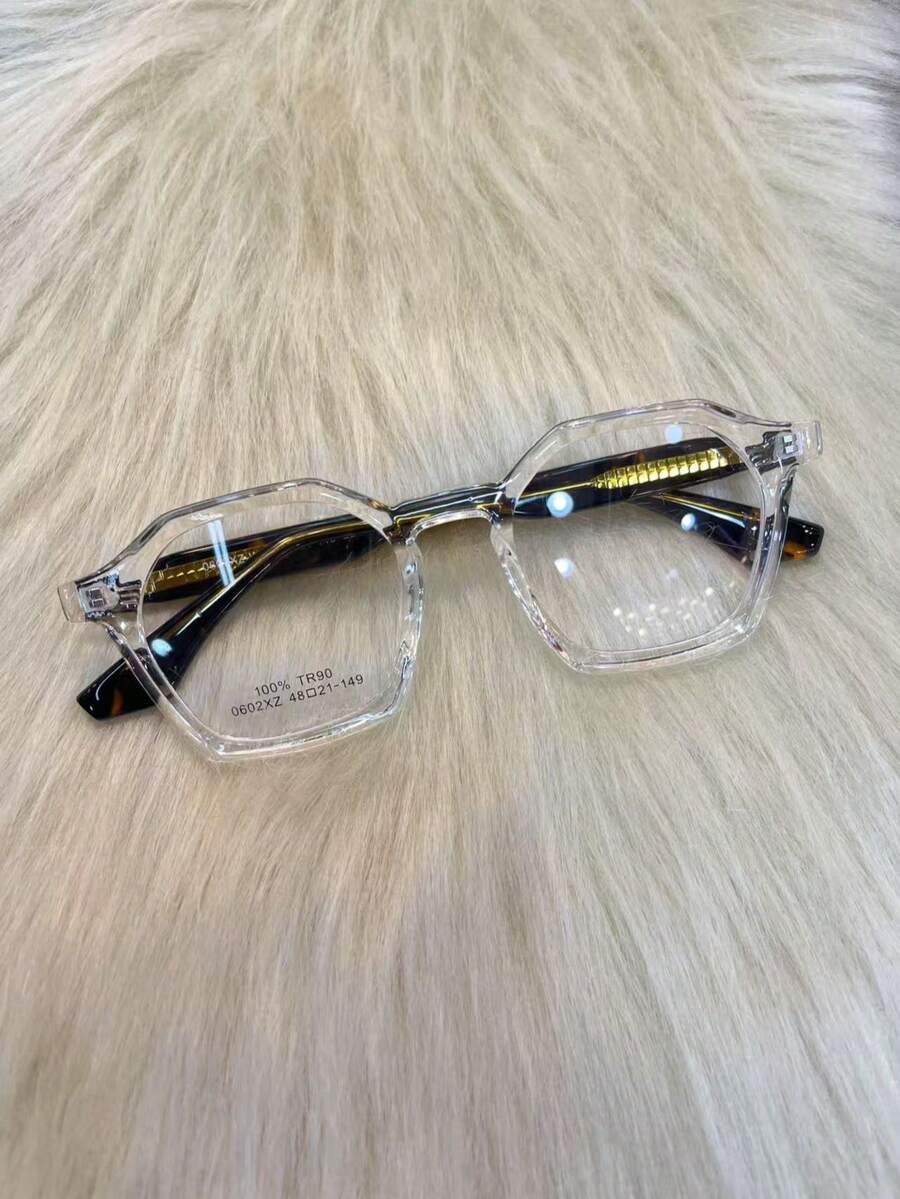 48mm Japanese Handmade Irregular Polygonal Plate Frame For Small Face Myopia Glasses For Men And Women Simple Casual PC None