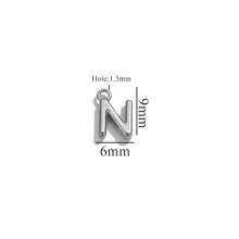 10pcs Stainless Steel Alphabet Pendants DIY Necklace Earrings Bracelet Jewelry Making Accessories