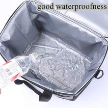 1 PIEZA Bolsa de picnic aislada con paquete de hielo, bolsa de picnic grande impermeable de tela Oxford de gran capacidad, bolsa aislada plegable clásica para picnic y almacenamiento, ideal para picnics, viajes, aventuras al aire libre, bolsa de playa refrigeradora, bolsa refrigeradora con cremallera superior - bolsa aislada para caliente o frío, picnic, playa, entrega de alimentos