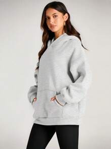 Womens Oversized Hoodies Fleece Sweatshirts F Fashion 2025 Pullover Sweaters Winter Clothes - 軍綠色 - 查看 4