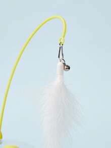 PETSIN 自娱自乐羽毛棒猫玩具 小猫咬绳 猫咪旋转轨迹球（实际尺寸比图片略小，但尺寸准确）