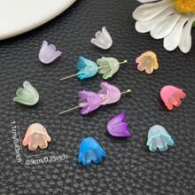 100 buc culori aleatorii flori petale mărgele capac rășină floare frunze farmece opace florale frunze legănă pandantive floare mărgele capace capăt pentru bijuterii fabricare femei cercei brățară