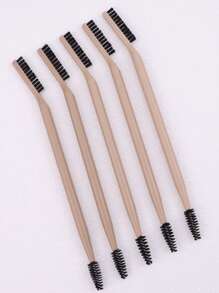 1pc Dual-Ended Makeup Brush, Spiral Eyebrow Brush & Lash Comb, Grooming Tool For Defined Brows, Portable Beauty Makeup Brush