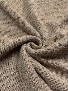 女士时尚优雅性感简约纯色休闲针织罩衫沙滩裙，夏季 - 卡其色 - 查看 12