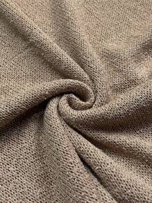 Women's Fashion Elegant Sexy Simple Solid Casual Knit Cover Up Beach Dress, Summer