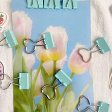 10 个粉色心形回形针，用于整理纸张、笔记、照片和文件 - 办公室、家庭、学校和工艺用品，用于学校用品，返校