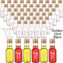 30/5/1pc 25ML-50ML Mini Plastic Liquor Bottle,Empty Bottles With Cap,Elegant Floral Decor Bottles, Can Be Used To Fill A Variety Of Liquids,Dried Blooms Decorative, Suitable For Putting In The Bag To Take Out Travelling,Weddings,Events Gift,Gatherings,Party,Birthday,Outdoor.