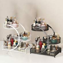 Haboqo Make Up Organizers For Counter, Large Capacity Cosmetic Storage Box,3 Tier Perfume Skincare Organizers And Storage For Bathroom Countertop,Lazy Susan Bathroom Organizer For Beauty Product,Spin Skin Care Storage Rack - 白色 - 查看 9