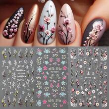 1/2 件，这些浮雕春季野花指甲贴展现了一系列精致细致的花卉图案。精致的花瓣、茎叶和野花都经过精心制作，呈现出栩栩如生、迷人的外观。柔和的粉色、白色和黄色色调的组合，为您的指甲带来春天的清新活力。 - 彩色 - 查看 5