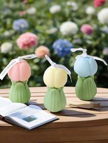 Khuôn silicon hình hoa tulip dùng để làm nến tan chảy (1 gói) | Hình dạng bất đối xứng lớn/nhỏ, lý tưởng để tự làm nến, sản xuất hàng loạt sáp thơm và đồ trang trí hoa thủ công - trắng - Xem 10