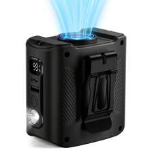 coldSky Ventilador portátil de cintura recargable de 10000mAh con clip, ventilador personal recargable para cintura/cuello con luz, 5 velocidades y flujo de aire fuerte para enfriar al aire libre, obras, campamento y viajes
