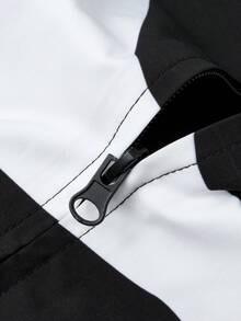 男士夹克，休闲丘比特印花轻薄拉链外套，时尚长袖春秋