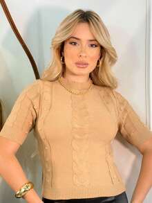 Blusa Feminina Estilosa Casual Verão Moda Praia DIa a Dia Madame Tricot