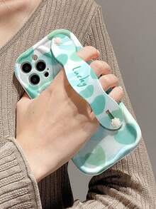 1pc Fashionable Heart Print Thick & Shockproof Phone Case With Stand Function, Compatible With Apple & Series - Multicolor - View 3