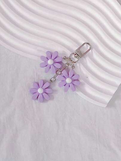 1pc Daisy Flower Bag Charm/Accessory Backpack Decor Keychain For Bag Car Accessories For Women