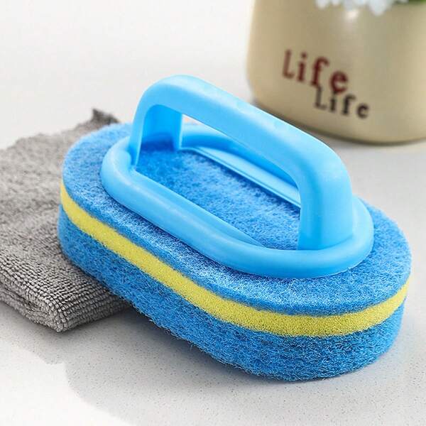 1 Stück Scheuerbürste mit Griff - Küchen-, Pool-, Geschirr- und Reinigungsschwammset