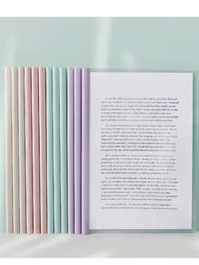 5/10/20pcs Retractable Clips, A4 Clear File Folders, Pull Rod Clips, Muted Color Water Drop Clips, Minimalist Document Folders, Resume Binders, High Capacity, Student Test Paper Clips, Retractable Document Organizers, Pastel Transparent Loose Leaf Binders, Mixed Colors, Music Score Clips, School Certificate Holders, Open-Top Document Bags, Back To School Gifts, Graduation Gifts