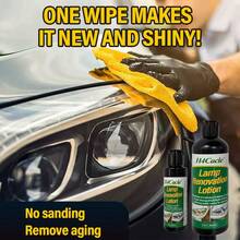 H4Cacle 1 件套汽车大灯清洁修复套装，汽车大灯氧化去除、划痕修复、涂层更新剂、修复液、抛光剂 - 415 - 查看 6