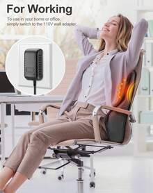 Rebim Shiatsu Back Massager With Heat, 3D Deep Kneading Electric Massage Pillow For Neck And Back Pain Relief, Ideal For Home, Office And Car Use, Best Gift For Women And Men Black And Gray - US A Type Plug(110-127V) - View 11