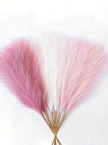 1/10pcs Artificial Pampas Grass, Valentine's Day Decor, 55cm/21.65in Pink, White, Beige Artificial Pampas Grass, Fluffy Artificial Boho Decor, Suitable For Halloween, Christmas, Pink Artificial Pampas Grass Stems Can Be Used For Vase Filler, Farmhouse, Home, Wedding Decor (Pink, White, Beige), Room Decor, Fall Decor, Home Decor, Halloween Decor, Teacher Gift, College Dorm Supplies, Dorm Decor - Multicolor - View 21
