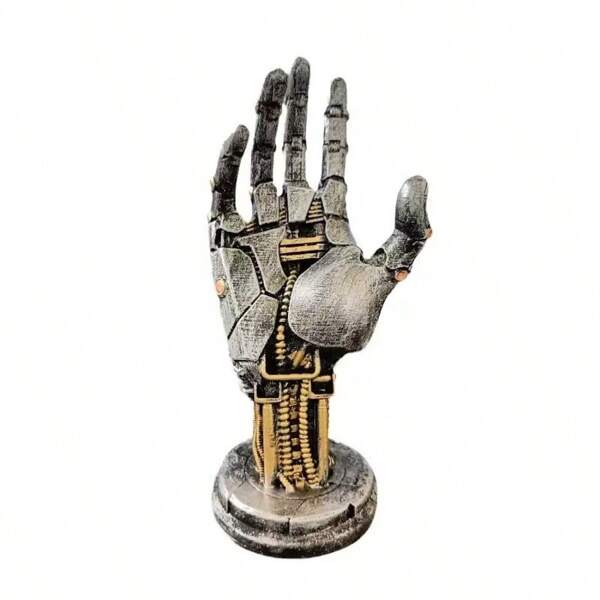 Cyberpunk Mechanical Hand Resin Craft Figurine, Game Controller Desktop Stand