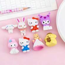 Sanrio Set da 4 pezzi di simpatici Eraser Sanrio, Eraser a tema cartoni animati Sanrio, set regalo di articoli di cancelleria con My Melody, Hello Kitty, Kuromi, Cinnamoroll (stile casuale), forniture scolastiche, regali di inizio scuola, regali perfetti per feste, regali per fan