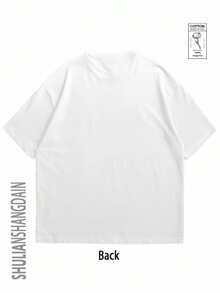 Men's casual T-shirt, one piece, 3 colors, 100% cotton, soft and comfortable, for leisure and sports, can be paired with men's shorts, men's T-shirt, men's shirt, summer T-shirt, men's hoodie. Abstract design in Blue and Purple with Lightning. - Blanco - Ver 2