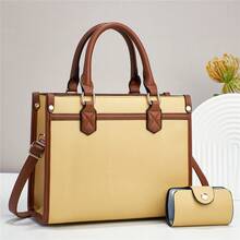 Women Top Handle Bags - 黃色 - 查看 4