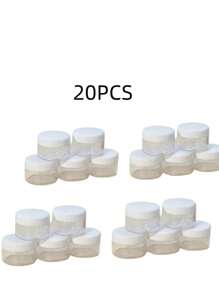 10g Set de botellas de viaje, para uso doméstico y diario, accesorios esenciales de viajes, contenedores con tapas a rosca, productos de belleza, aceites Essential, jabón corporal/conerer/champú/lavado facial/jabón de manos/dish/loción