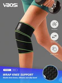 VBOSI 1pc Adjustable Compression Knee Sleeve - Suitable For Squats, Weightlifting And Daily Use - Unisex Fitness Knee Support, Great Gift - Multicolor - View 2