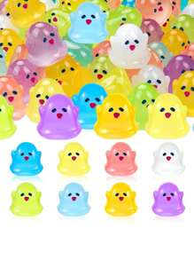 Luminous Mini Resin Ghost Cute Miniature Ghost Figurines Glow In The Dark Resin Figures Small Monster Garden Decor Micro Miniature Statue For Outdoor House Landscape Party Halloween Luminous Mini Resin Ghost Cute Tiny Ghost Miniature Figurines Glow In The Dark, Spooky Halloween Ghosts Decor For Micro Fairy Garden DIY Outdoor House Meeting