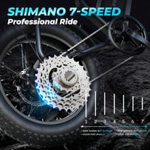 WIND HORSE Fat Tire Electric Bike For Adults, 20" E-Bike 31MPH, 40-65 Mile Range, 1500W Peak Motor, All-Terrain Electric Dirt Bike With Long Seat, Rear Rack, 48V 15.6Ah Removable Battery, Turn Signal, Dual Suspension, Electric Mountain Bike For Commuting & Off-Road