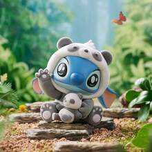Caja ciega con el personaje Stitch en estilo tropical de MINISO, de PVC mate con accesorios de piña y coco, incluye soporte de exhibición y pegatinas coleccionables, ideal para decoración de escritorio y regalos festivos (1 pieza, entrega aleatoria) - Multicolor - Ver 6