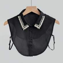 1pc Women's Luxury Handmade Rhinestone Embellished Detachable Collar, Versatile Decoration Apparel Accessory, Suitable For Spring, Summer, Autumn, Winter