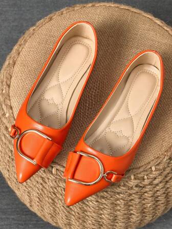 WHDXY 1 Paar Damen Spitzschuh Ballerinas, weiche Leder Büroschuhe, vielseitige Loafer, flache weiche Sohle Feenstil Flachabsatz Slip-On Pendler Schuhe