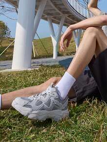 CAMEL CROWN Men's Sports Shoes All-Match Height-Enhancing Chunky Sneakers Breathable Casual Shoes Jogging Shoes