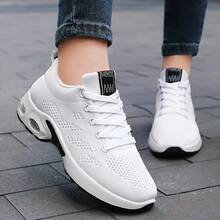 Women's New Versatile Low - Cut Casual Shoes, Mesh Women's Shoes With Soft Soles, Comfortable Single - Shoes, And Women's Thick - Soled Shoes - 白色 - 查看 4